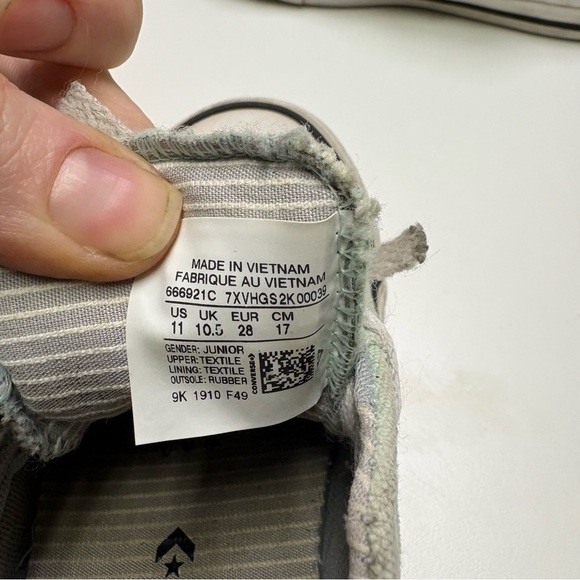 2/20$ Converse Toddler Girls 11 Mint Green Pastel Sneaker Summer Chuck All Stars - Picture 5 of 7